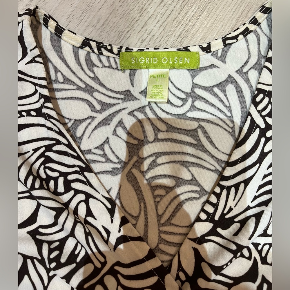 Sigrid Olsen Faux Wrap Knit Dress